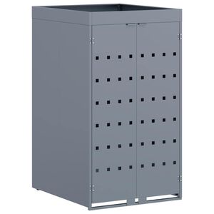 vidaXL Склад за контейнери с покрив за растения за единичен контейнер 240L