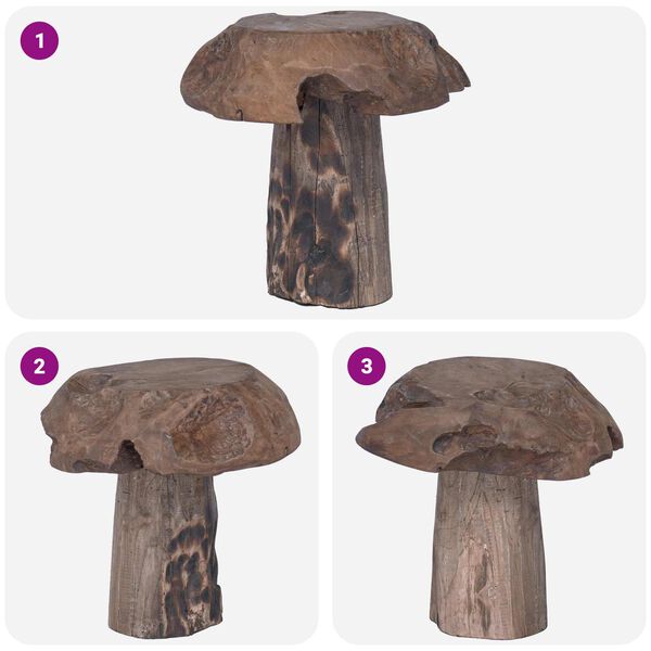 vidaXL Стук Естествен 35 x 35 x 35 cm Солидно тиково дърво