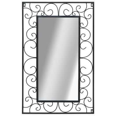 vidaXL Стенно огледало, правоъгълно, 50x80 см, черно