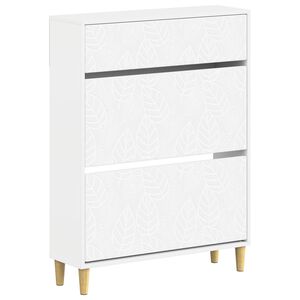 vidaXL Шкаф за обувки DELFT 78 x 24 x 103 см Инженерна дървесина Бяло