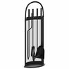 vidaXL Комплект инструменти за камина, 5 части, 23x15x66 см, стомана