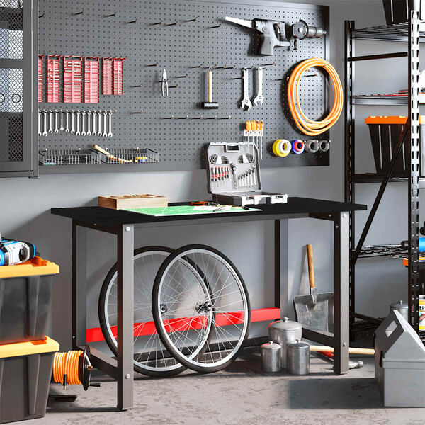 vidaXL Работна маса тъмнокафяв 140x60x81,5 см дъб масив