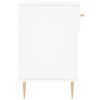 vidaXL Пейка за обувки, бяла, 102x35x55 см, инженерно дърво