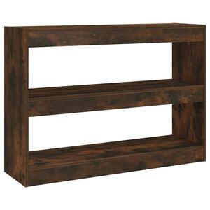 vidaXL Библиотека/разделител за стая, опушен дъб, 100x30x72 см