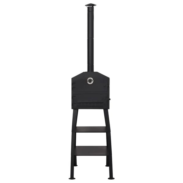 vidaXL Външна пещ за пица на дървени въглища с 2 шамотни камъка