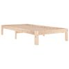 vidaXL Рамка за легло, дърво масив, 90x190 см, Single
