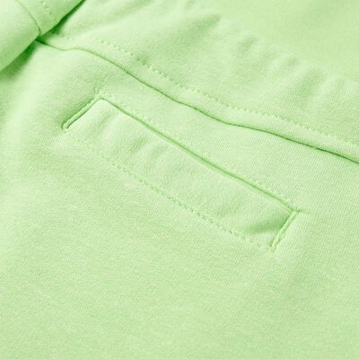 Детски къси панталони, флуоресцентно зелено, 116