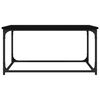 vidaXL Маса за кафе, черна, 80x50x40 см, инженерно дърво и желязо