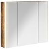 vidaXL Шкаф с огледало за баня Димян дъб 83,5 x 15,5 x 70 см