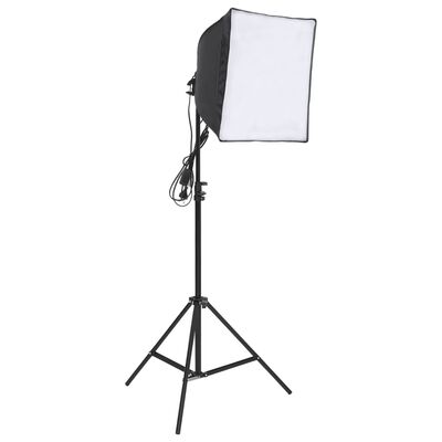 vidaXL Комплект осветление за фото студио с маса за снимане