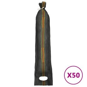 vidaXL Пясъчни торби, 50 бр, тъмнозелени, 103x25 см, HDPE