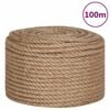 vidaXL Въже, 100% юта, 10 мм, 100 м