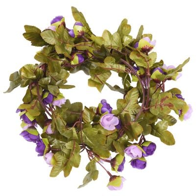 vidaXL Гирлянди от изкуствени цветя 6 бр светлолилави 215 см