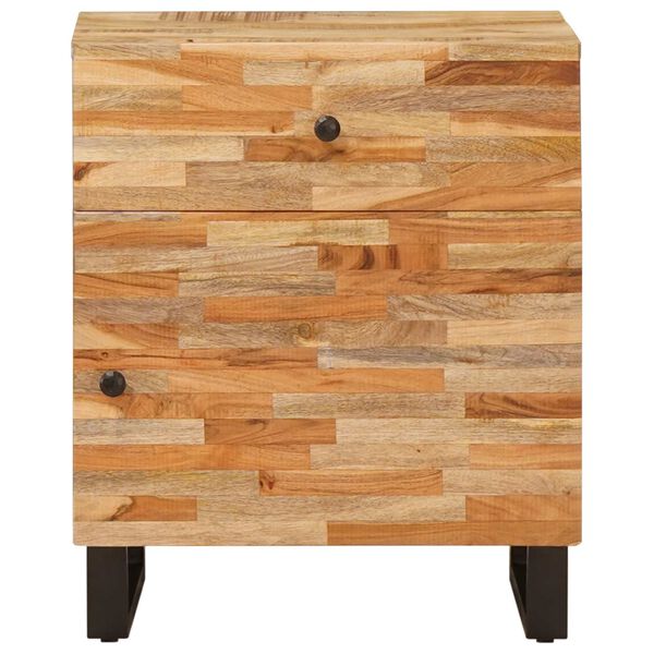 vidaXL Леглов шкаф Кафяво 50 x 33 x 60 см Солидно мангово дърво