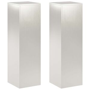 vidaXL Стойка за растения 2 pcs Сребристо 30 x 30 x 100 см Стомана