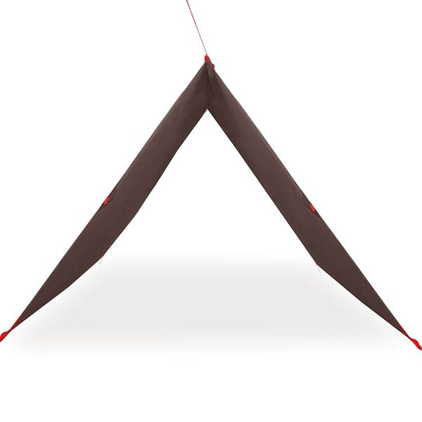 vidaXL Брезент за къмпинг, кафяв, 366x306 см, водоустойчив