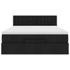 vidaXL Османско легло с матрак & LEDs черен 140x190 cm Fabric