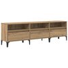 vidaXL ТВ шкаф 150 x 30 x 45 см Дъб Инженерна дървесина и желязо