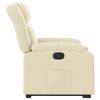 vidaXL Електрически изправящ реклайнер стол, кремав, текстил