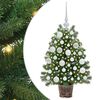 vidaXL С изкуствено коледно дърво с поставка Зелен 75 cm PE и PVC