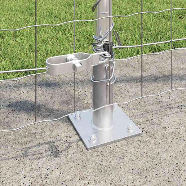 vidaXL Ограда с пост Сребрист 1,2 x 25 m Стомана