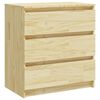 vidaXL Нощно шкафче, 60x36x64 см, бор масив