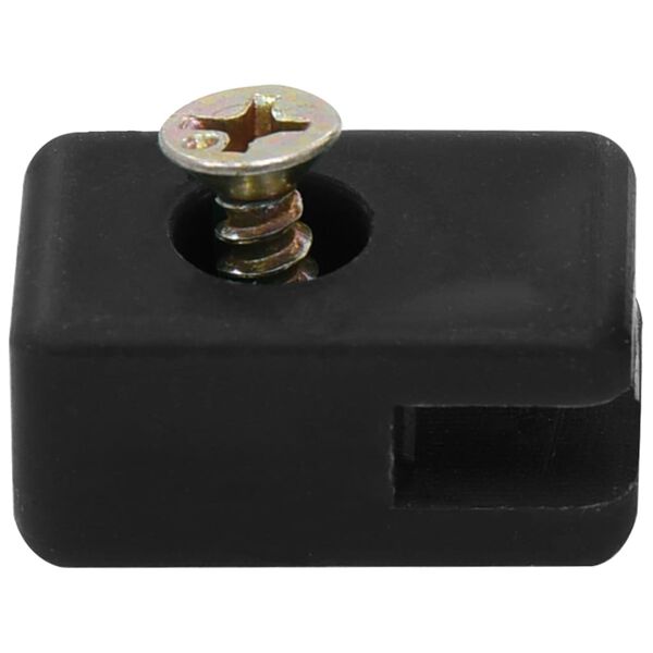 vidaXL Държачи за оградна мрежа, с винт, 100 комплекта, антрацит