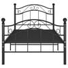 vidaXL Рамка за легло, черна, метал, 90x200 см