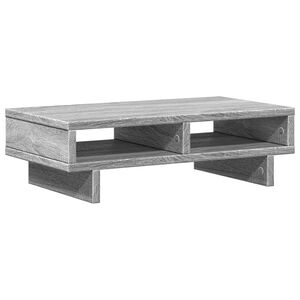 vidaXL Поставка за монитор, сив сонома, 50x27x15 см, инженерно дърво