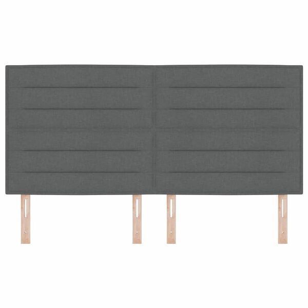 vidaXL Облегалка за глава с таблото Тъмен сив 180 cm Изкуствена