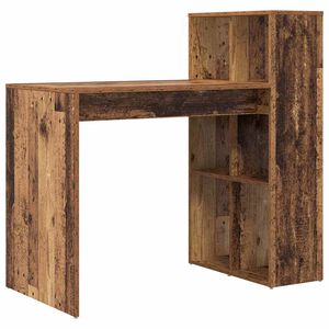 vidaXL Бюро Старо дърво Инженерна дървесина 108 x 55 x 103.5 см