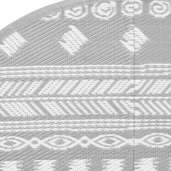vidaXL Килим за открито, ARAKIL сив, &Oslash;160 см, PP