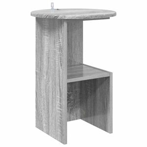 vidaXL Странична маса Сива сонома &Oslash; 39,5 x 55 см Инженерна дървесина