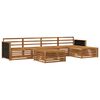 vidaXL Комплект дивани за открито 6 бр. Натурално