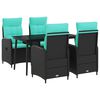 vidaXL Комплект кафе маси 5 бр. PE ратан и стомана с прахово покритие