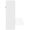 vidaXL Бюро за стенен монтаж, бяло, 105x48x75 см, инженерно дърво