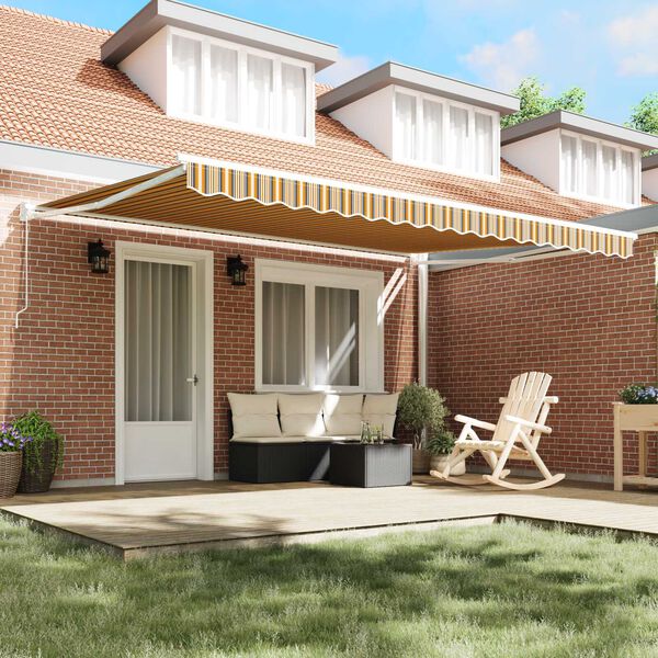 vidaXL Сгъваем навес Многоцветен 450 &times; 300 cm Полиестер и метал