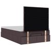 vidaXL Османска легло с матрак, тъмнокафяво, 120x200 см, плат
