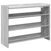 vidaXL Етажерка за обувки, сив сонома, 80x25x62 см, инженерно дърво
