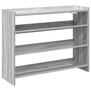 vidaXL Етажерка за обувки, сив сонома, 80x25x62 см, инженерно дърво