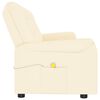 vidaXL 4-местен масажен реклайнер, кремаво, изкуствена кожа