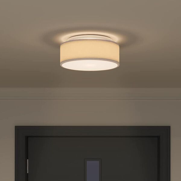 vidaXL Таванна лампа Таупе 30 x 13.5 см текстил