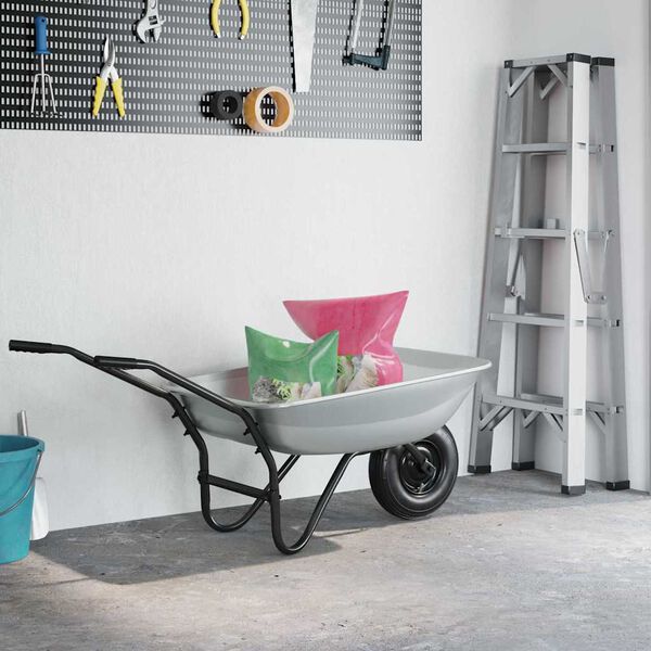 vidaXL Подмяна на чиния за количка Сребрист 80 x 60 x 25 см Стомана