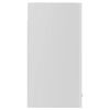 vidaXL Висящ стъклен шкаф "Lyon", бял гланц, 60x31x60 см, инженерно дърво