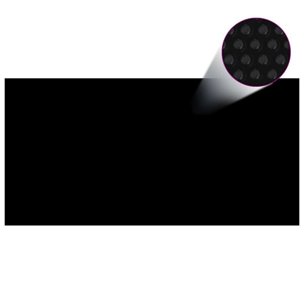 vidaXL Плаващо соларно покривало за басейн PE 1200x600 см черно-синьо