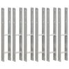 vidaXL Подпори за ограда 6 бр сребристи 8x6x60 см поцинкована стомана