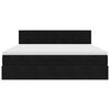 vidaXL Османска легло с матрак, черно, 160x200 см, кадифе