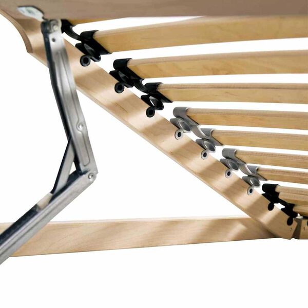 vidaXL Ламелна подматрачна рамка Кафяво 90 x 190 cm Солидно бук