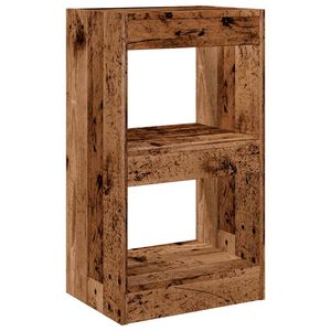 vidaXL Шкаф за книги/разделител на стаи Старо дърво 40x30x72 cm