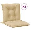vidaXL Възглавници за столове 2 бр меланж бежови 100x50x7 см плат